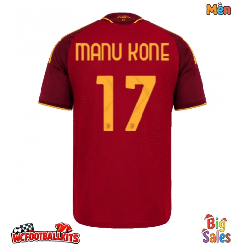 AS Roma Manu Kone #17 Replica Home Stadium Shirt 2026-27 Short Sleeve